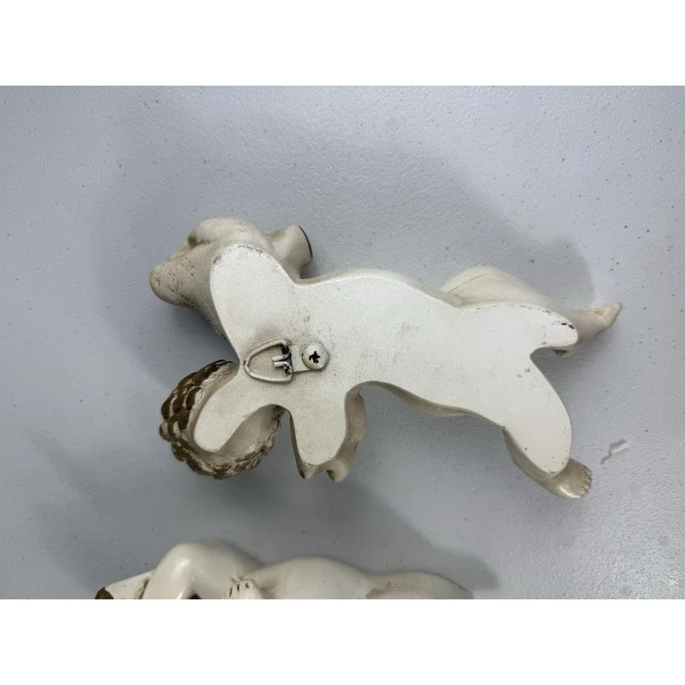 Vintage Universal Statuary Corp Chicago 1958 Cherub Angels Set 2 Wall Hanger 💛
